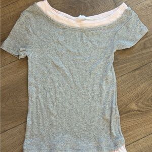Zara off the shoulder double layered top: Size Small